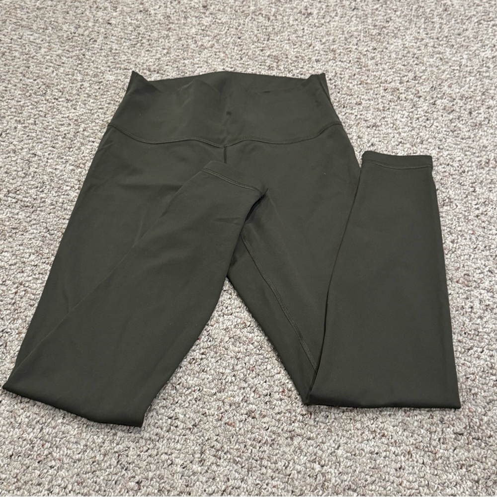 Olive Green Wunder Under High Rise Leggings - 28”